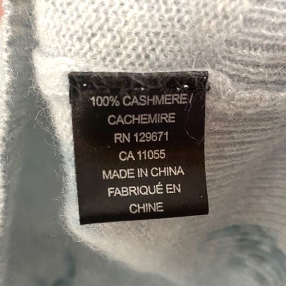 NWT 360 Cashmere Saint Skull Print Crewneck Sweater Women’s Large Whimsigoth - Picture 7 of 8